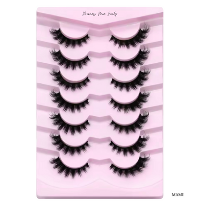 7 Pairs Wispy Natural Look Cat Eye Lashes