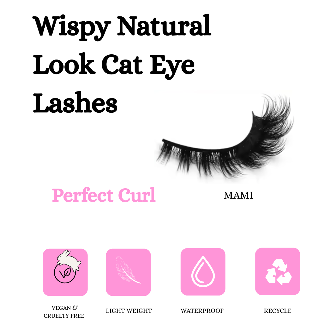 7 Pairs Wispy Natural Look Cat Eye Lashes