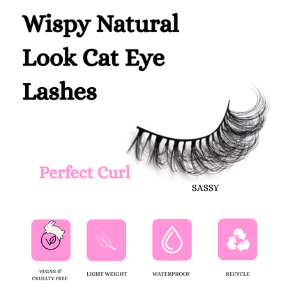7 Pairs Wispy Natural Look Cat Eye Lashes