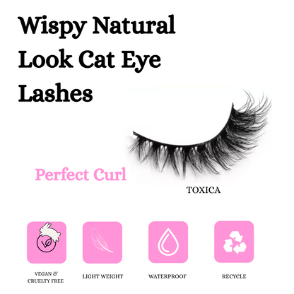 7 Pairs Wispy Natural Look Cat Eye Lashes