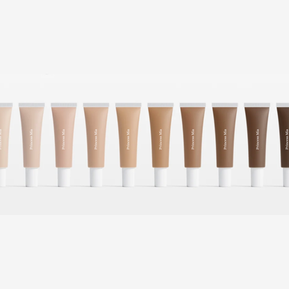 Princess Mia Filter Finish Foundation available in 10 inclusive shades for fair, light, medium, tan, and deep skin tones.