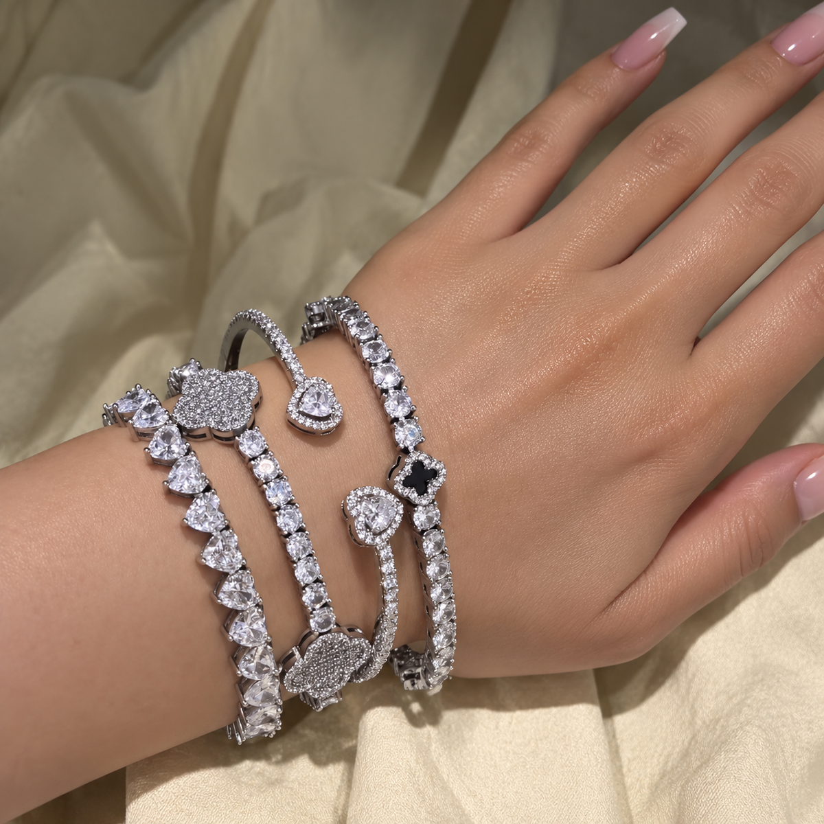 The Royal Sparkle Bracelet 4 piece Set